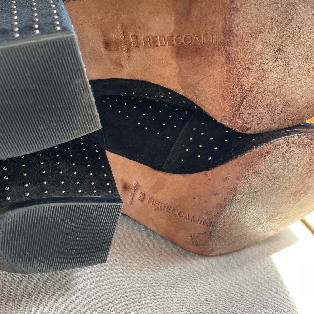 Rebecca Minkoff Black Studded Ankle Booties - Picture 9 of 10